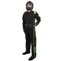 Velocity Race Gear - Velocity 5 Race Suit - Black/Fluo Green