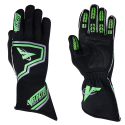 Velocity Race Gear - Velocity Fusion Glove - Black/Fluo Green/Silver