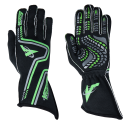 Velocity Race Gear - Velocity Grip Glove - Black/Fluo Green/Silver