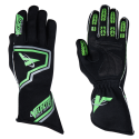Velocity Race Gear - Velocity Fusion Glove - Black/Fluo Green/Silver - Medium