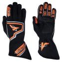 Velocity Race Gear - Velocity Fusion Glove - Black/Fluo Orange/Silver - XX-Large