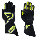 Velocity Race Gear - Velocity Fusion Glove - Black/Fluo Yellow/Silver - X-Large