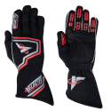 Velocity Race Gear - Velocity Fusion Glove - Black/Silver/Red - Medium
