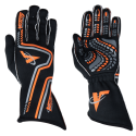 Velocity Race Gear - Velocity Grip Glove - Black/Fluo Orange/Silver - Medium
