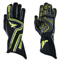 Velocity Race Gear - Velocity Grip Glove - Black/Fluo Yellow/Silver - Large