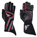Velocity Race Gear - Velocity Grip Glove - Black/Silver/Red - X-Large