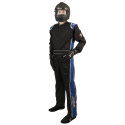 Velocity Race Gear - Velocity 1 Sport Suit - Black/Blue - Small