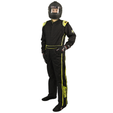 Velocity Race Gear - Velocity 5 Race Suit - Black/Fluo Yellow - Medium/Large