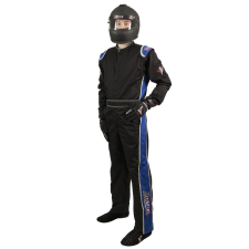 Velocity Race Gear - Velocity 1 Sport Suit - Black/Blue - Small