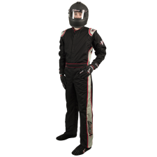Velocity Race Gear - Velocity 1 Sport Suit - Black/Silver - Medium/Large