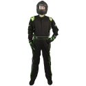 Velocity 5 Race Suit 2018 - Black/Fluo Green 20118-18