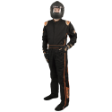 Velocity Race Gear - Velocity 5 Race Suit - Black/Fluo Orange - Small - Image 1