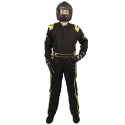 Velocity Race Gear - Velocity 5 Race Suit - Black/Fluo Yellow - Medium/Large - Image 3