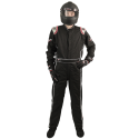 Velocity Race Gear - Velocity Outlaw Race Suit - Black/Silver/Red - Medium/Large - Image 3