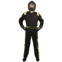Velocity Race Gear - Velocity 1 Sport Suit - Black/Fluo Yellow - X-Large - Image 2